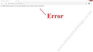 Error: Your PHP installation appears to be missing the MySQL extension which is required by WordPress.