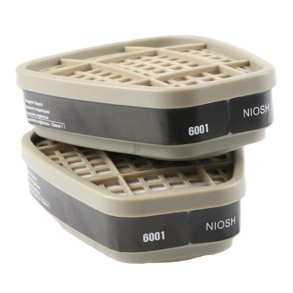 6001 Organic Vapor Cartridge with Activated Carbon Filters for 6200:6800:7502 Gas Masks 6001 Organic Vapor Cartridge with Activated Carbon Filters for 6200:6800:7502 Gas Masks